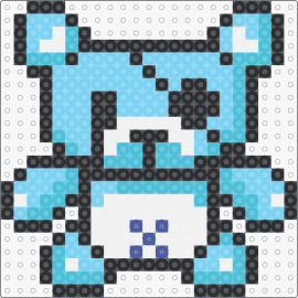 Blue Emo Bear - teddy bear,emo,eye patch,sad,blue,soulful,melancholy