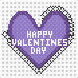 Happy valentine's Day Sign - valentines,heart,love,celebration,message,purple