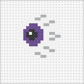 Ace Eyeball - eyeball,asexual,ace,pride,spooky,community,white,purple