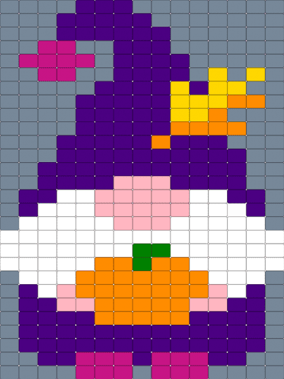 Purple Gnome - gray,purple