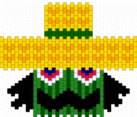 Cactus Gunman - yellow,orange,green,gregory horror show,cactus,cactus gunman