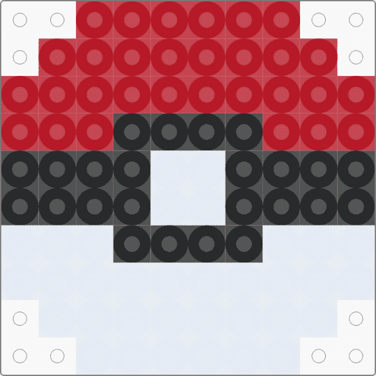 mini pokeball 10x10 - white,red