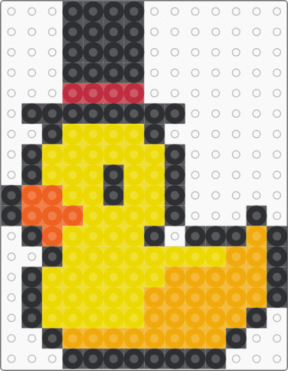 TopHatDuck - yellow,orange,duck,animal,silly,top hat,duckwithatophat