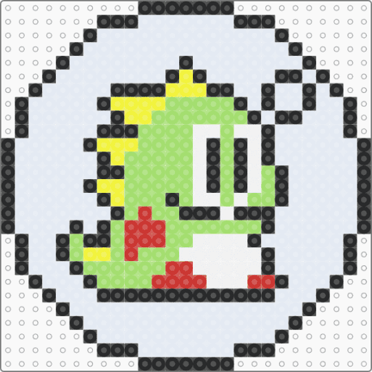 bubble bobble green coaster - green, white