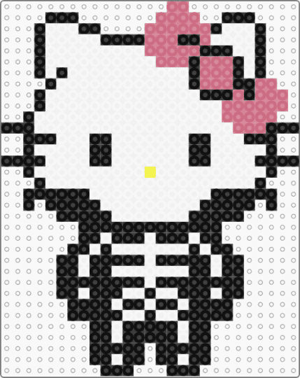 hello skelly - white,pink
