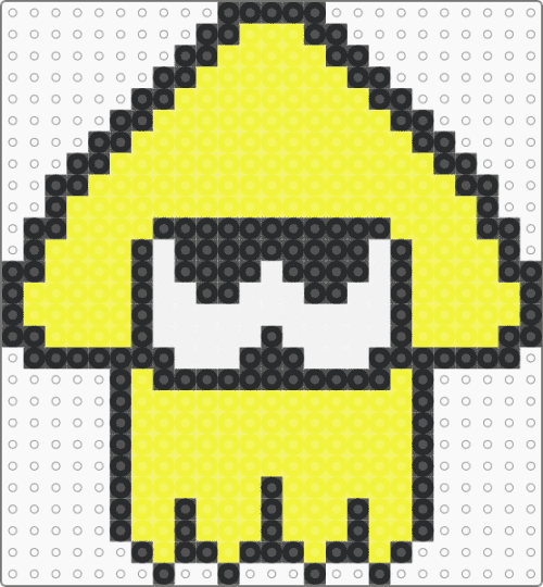 Splatoon inkling perler - yellow,splatoon