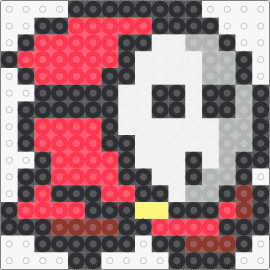 Mario - Shy Guy - 8 Bit - shy guy,nintendo,mario,character,video game,red,white
