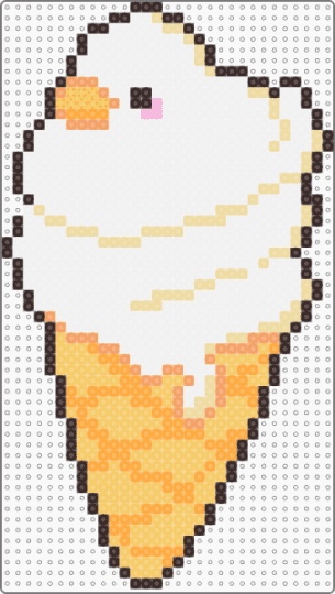Ice-Cream Duck - white,brown,orange,yellow