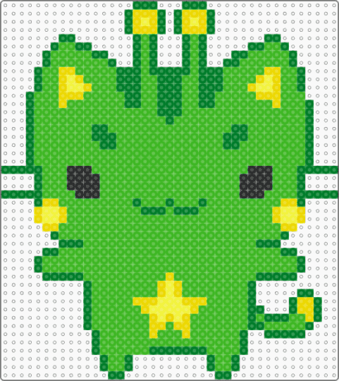 An Alien Cat - green
