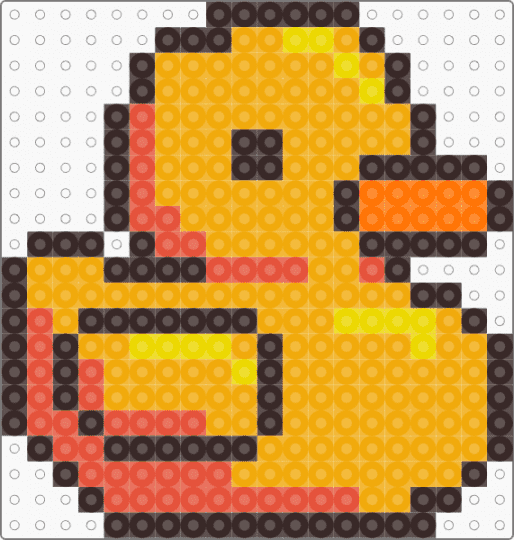 Rubber Duck - orange,brown