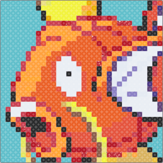 Magikarp - teal,orange,red,pokemon