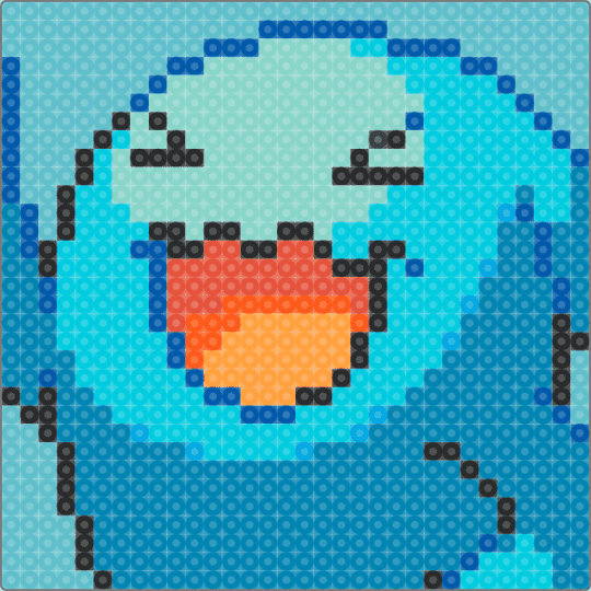 Wobbuffet - teal,light blue,pokemon