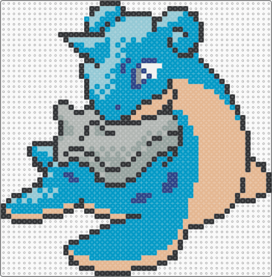 Lapras Pokémon Silver color accurate - light blue,beige,water,pokemon,gaming,swim,aquatic