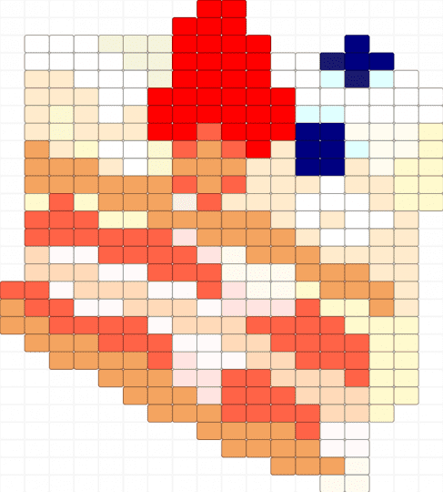Cake - orange,red,beige