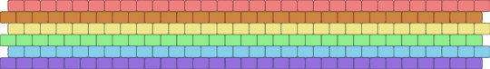 pastel rainbow peyote - light blue,yellow,red,colorful