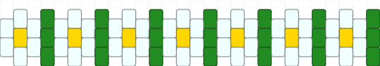 daisy cuff - white,green