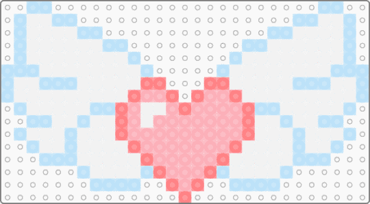 heart with wings - light blue, white