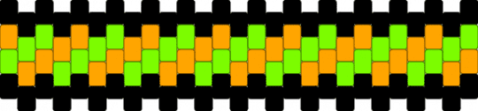 bakugo inspired cuff - orange,green