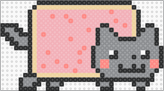 Nyan cat perler! (2/2) - beige,gray