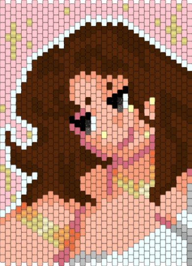 lady aphrodite panel!! 🕊️🌷🐚 - beige,brown