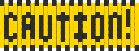 caution tape cuff!! - black, yellow