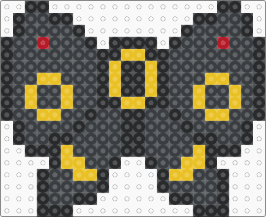 umbreons bow perler! - black,yellow