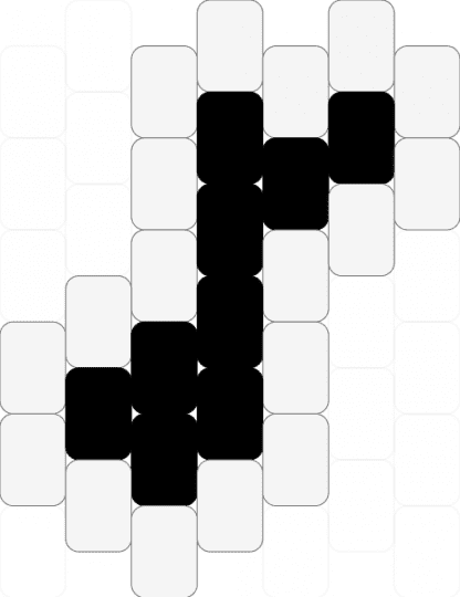 music note (3/4) - black,white