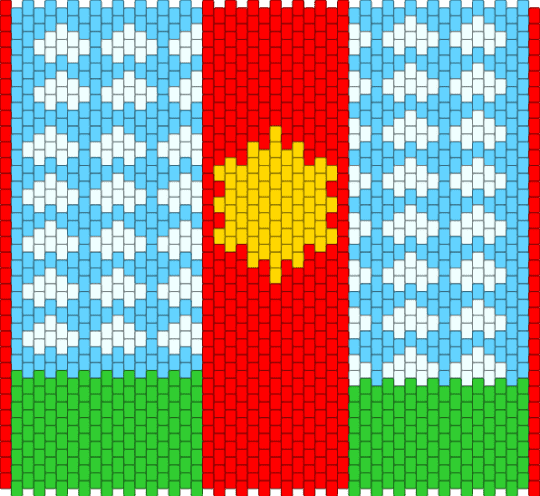 mesmerizer bag panel (no confetti) - light blue,red