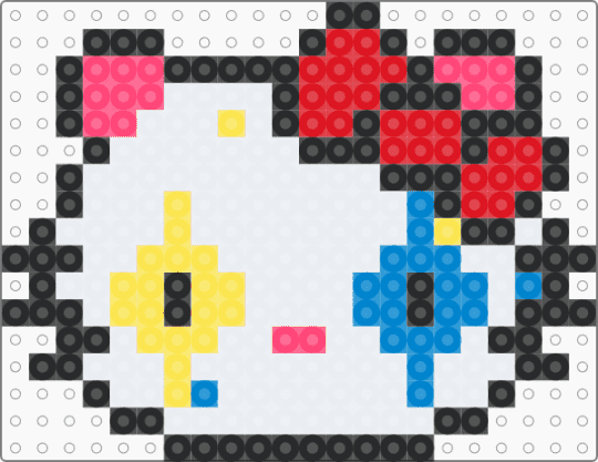 clown hello kitty! - red, white