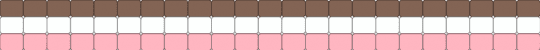 Neapolitan ladder stitch - pink,tan