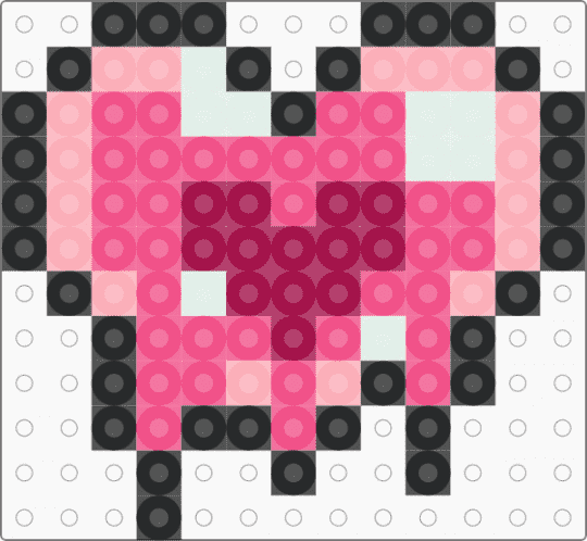 dripping heart - pink