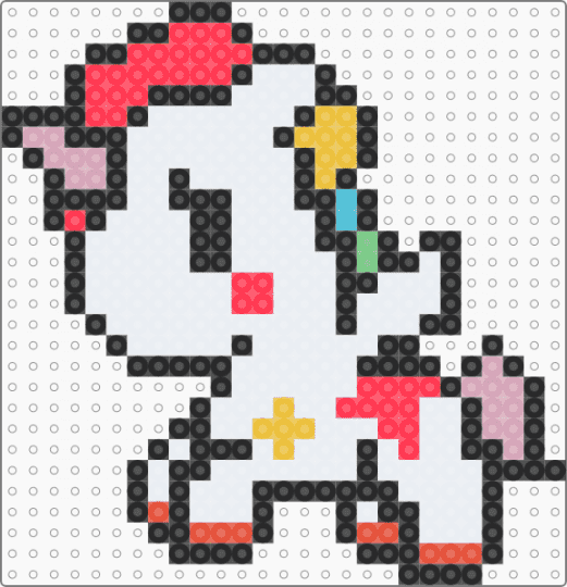 stellina unicorno tokidoki - white,red,pink