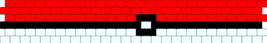 pokeball cuff! (peyote) - white,red