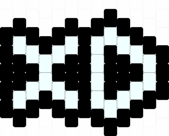 XD flat charm - black, white