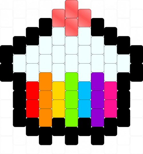 RAINBOW CUPCAKE FLAT CHARM :DDD - white,red,green,colorful