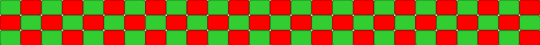 red & green complimentary colors ladder cuff pre-made - green,red
