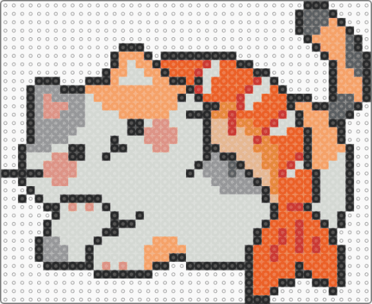 shrimpy kitty - white,orange