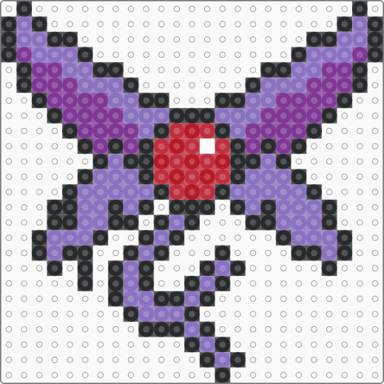 espeon bow perler! - blue