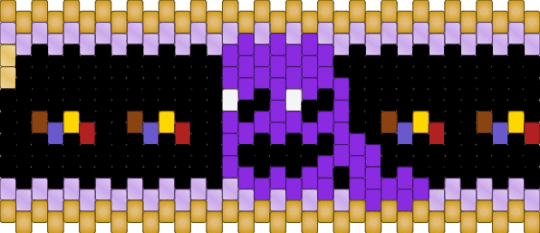 FNAF AFTON PEYOTE - black,orange,pink,purple