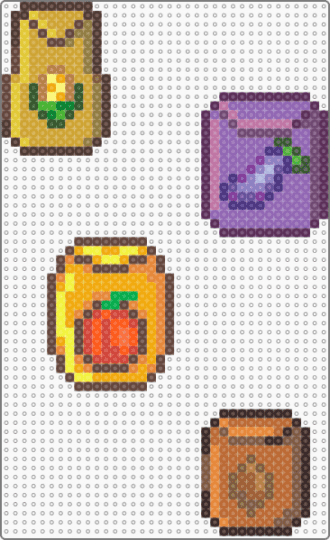 Stardew valley fall crop bundle wip - brown,orange,tan,pink,stardew valley,stardew valley crops,fall bundle,fall crops bundle