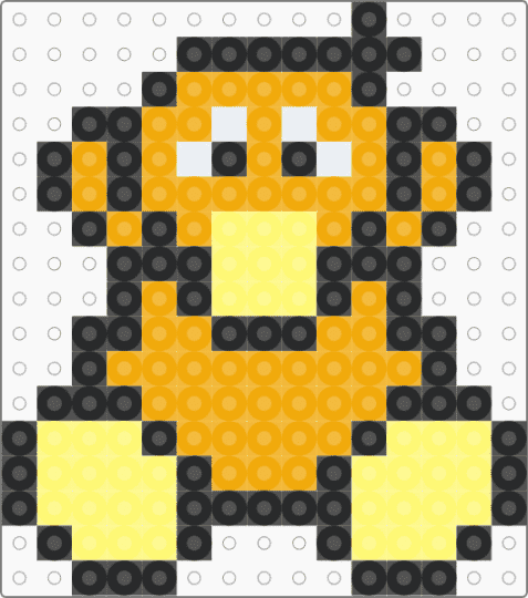 psyduck - yellow,orange