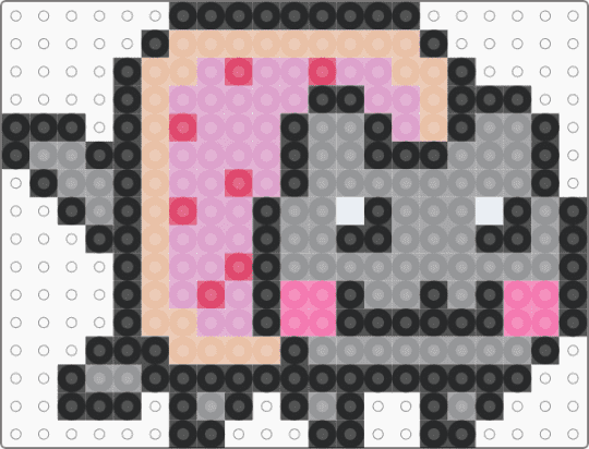 21 x 21 Nyan Cat - gray,pink,nyan cat,cat,21 x 21,poptart,2011,small