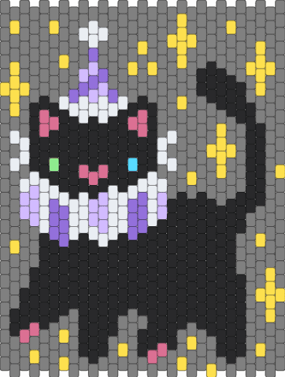 Clown cat bag (front) - gray