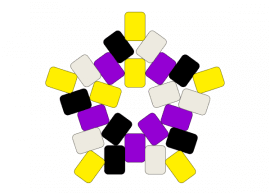 nonbinary star for my fellow humans :D - purple, yellow