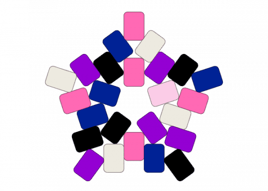 genderfluid star for my fellow humans >:) - pink, purple