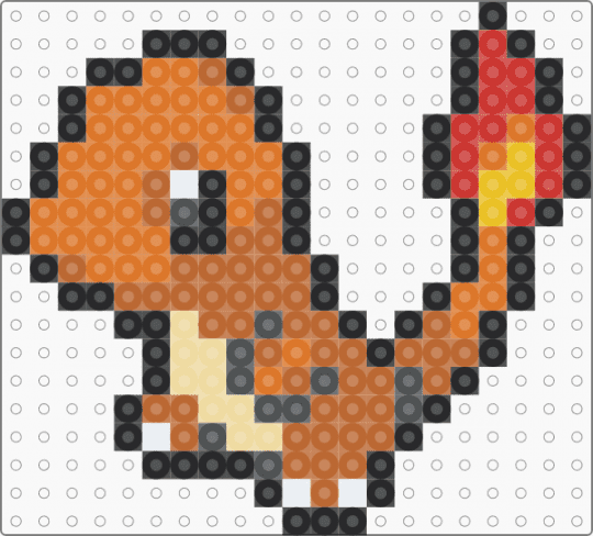 Charmander Sprite - orange,tan