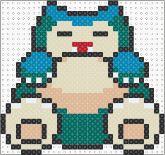 Teste Snorlax de boca aberta - beige