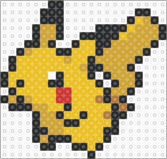 Pikachu Sprite - yellow,orange