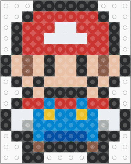 Mario Chibi - red,beige,blue