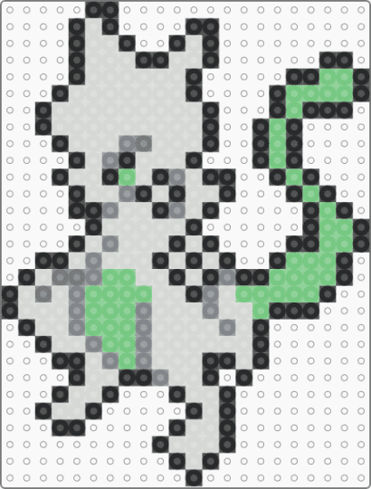Shiny Mewtwo - white,gray,teal